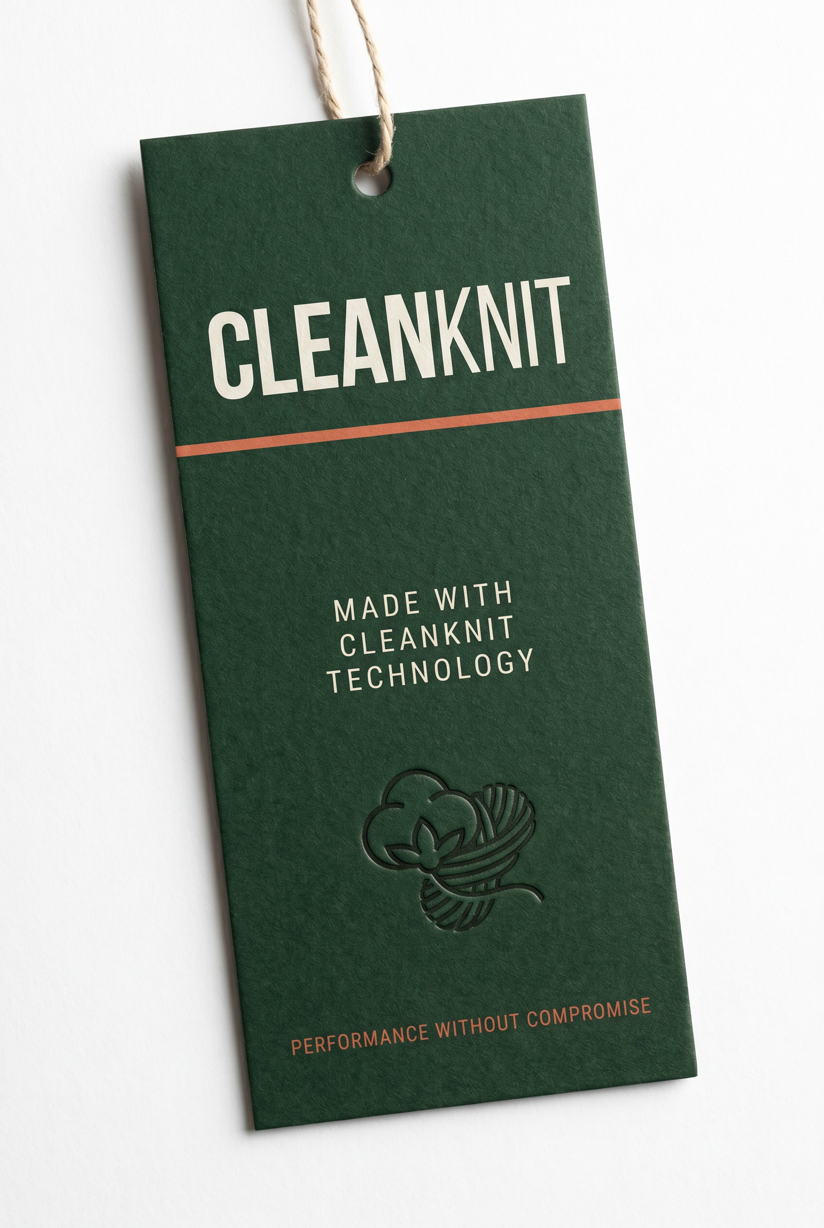 Made with CleanKnit Technology hangtag
